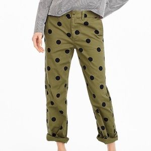 J Crew Chino Polka Dot Pants Plus Sz 14